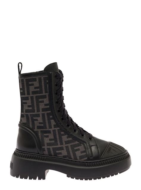 fendi branded lace-up boots|Lace Ups & Boots .